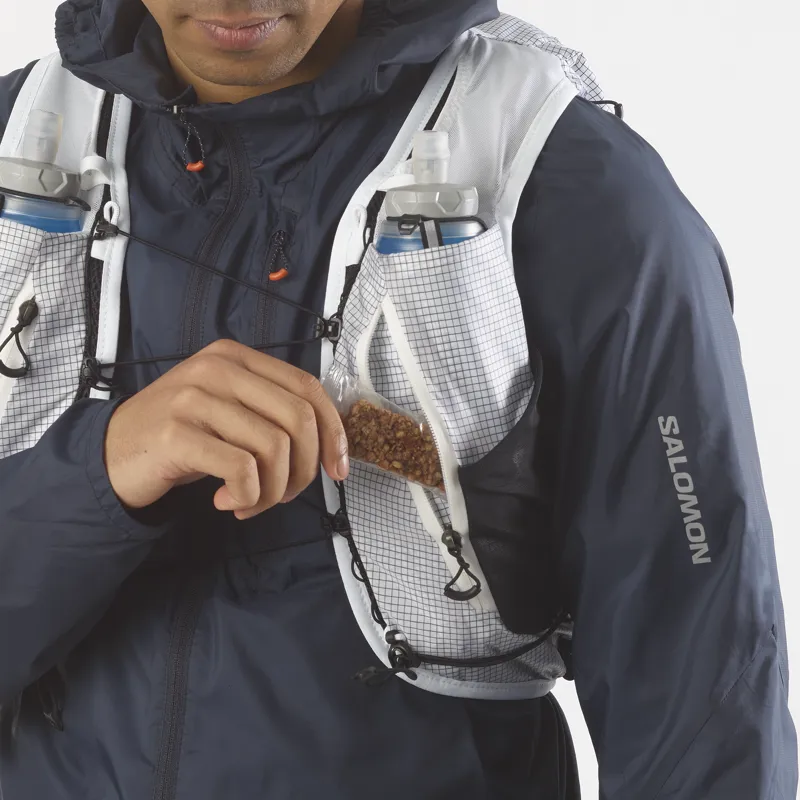 Salomon ADV Skin Cross Season Race Flag Unisex Running Pack in White/Black-6